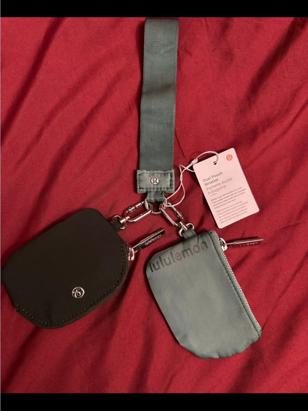 Dual pouch wristlet